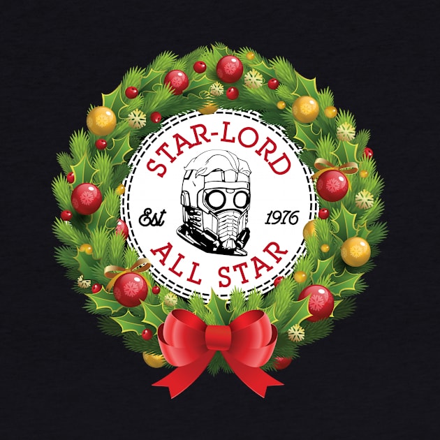 Christmas All Star Star Lord Guardians Of The Galaxy Wreath by Rebus28